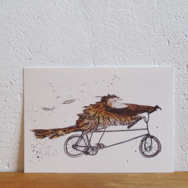 Flotter Fahrradvogel