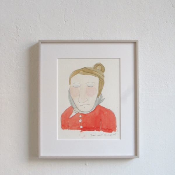 Frau mit Möwenschal