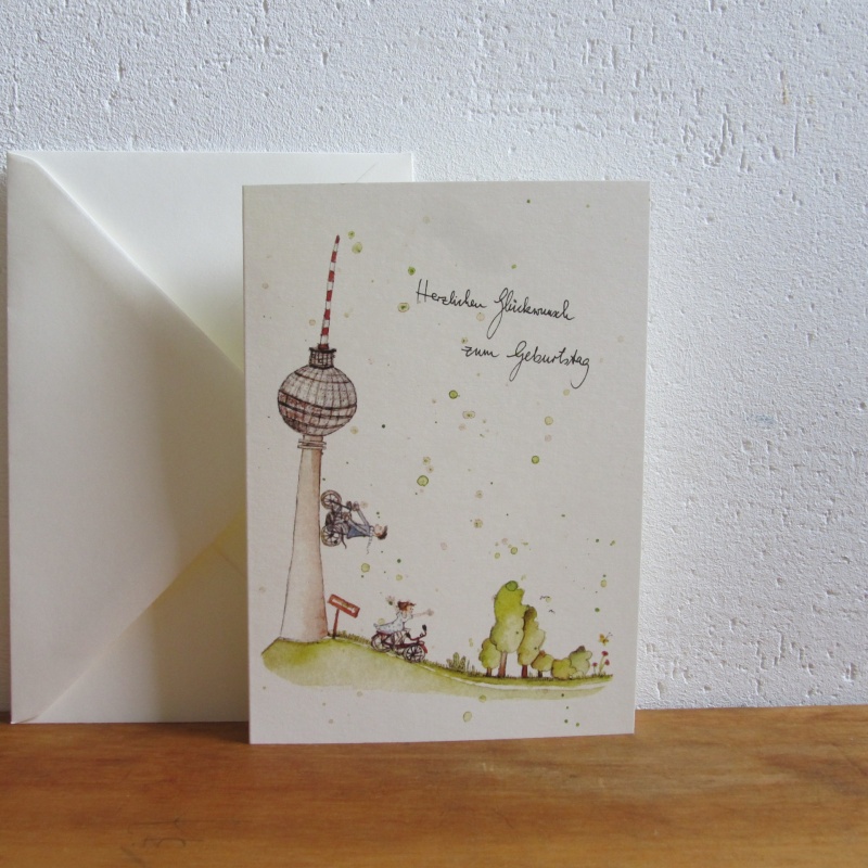 Berliner Fernsehturm Geburtstagskarte