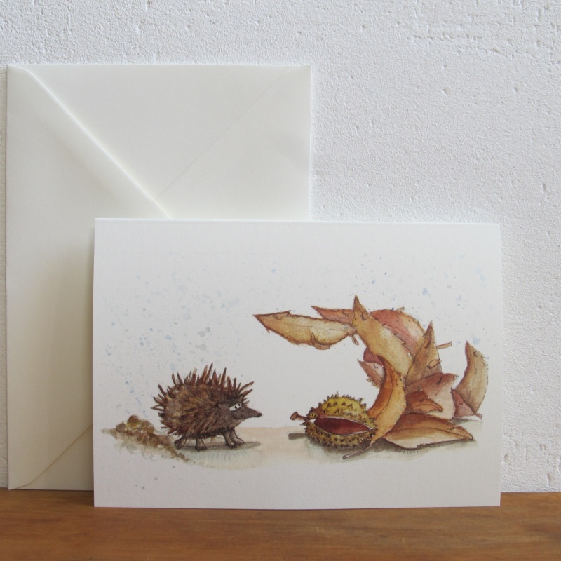 Blätter Igel Kastanie