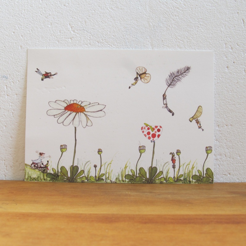 Blumenwiese mit Blumensamen und Magerite