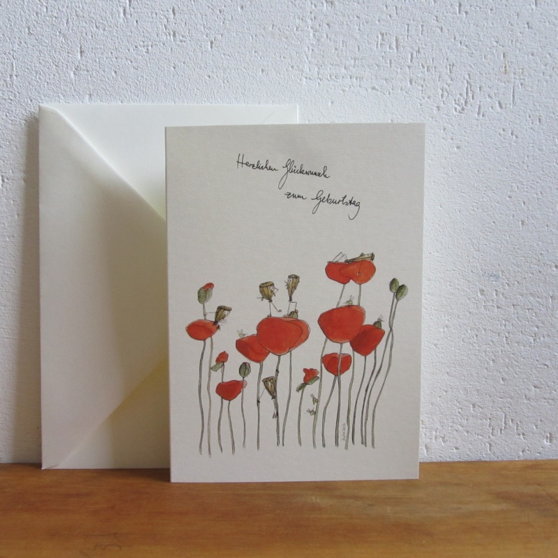 Geburtstag, Mohnblumen